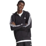 Ανδρική Ζακέτα Μαύρη - adidas Sportswear Essentials French Terry 3-Stripes Εικόνα 