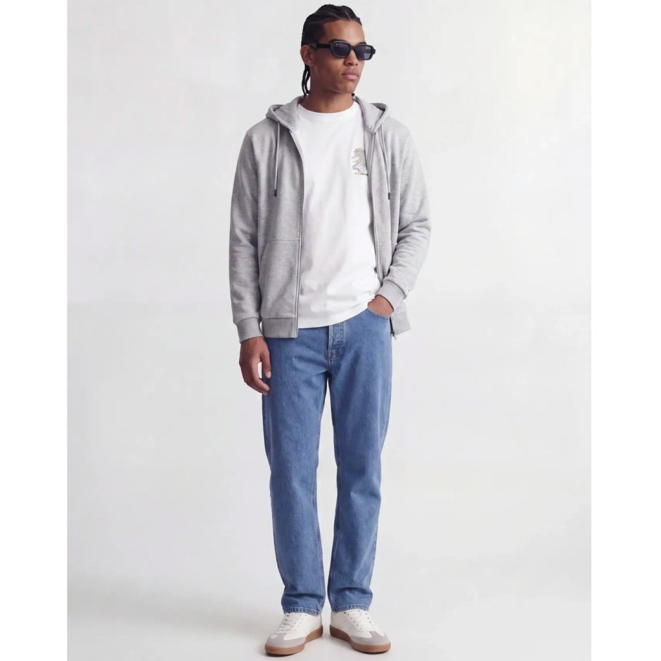 JACK & JONES JJEBRADLEY SWEAT ZIP HOOD NOOS 12249342-4385559 Grey
