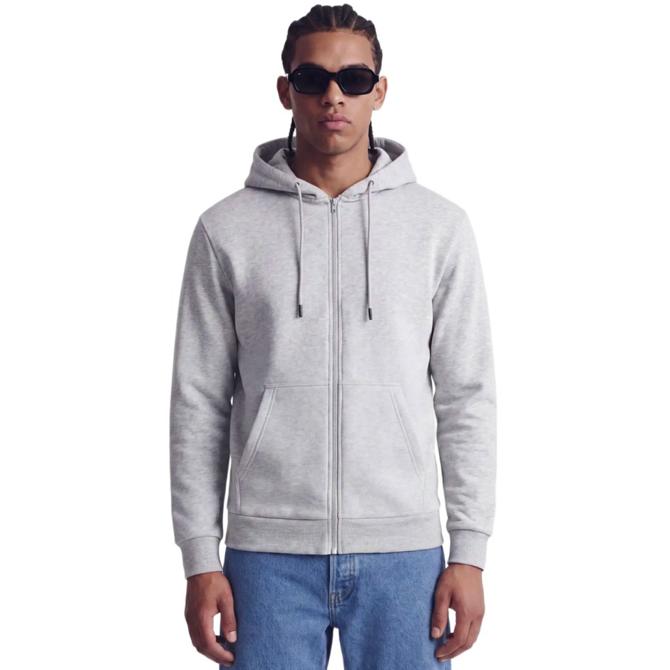 JACK & JONES JJEBRADLEY SWEAT ZIP HOOD NOOS 12249342-4385559 Grey