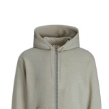 JJ REBEL JREBCREST SWEAT ZIP HOOD 12307284-LIGHT GREY MELANGE Γκρί Εικόνα 0
