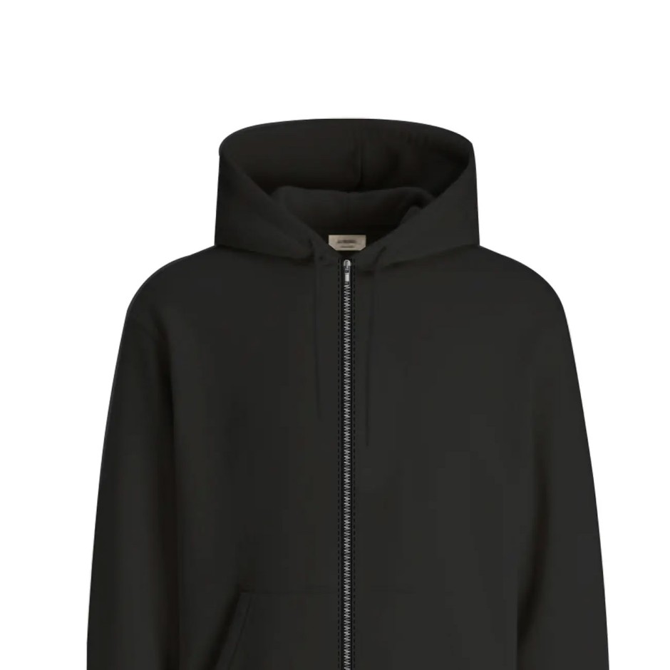 JJ REBEL JREBCREST SWEAT ZIP HOOD 12307284-BLACK Μαύρο