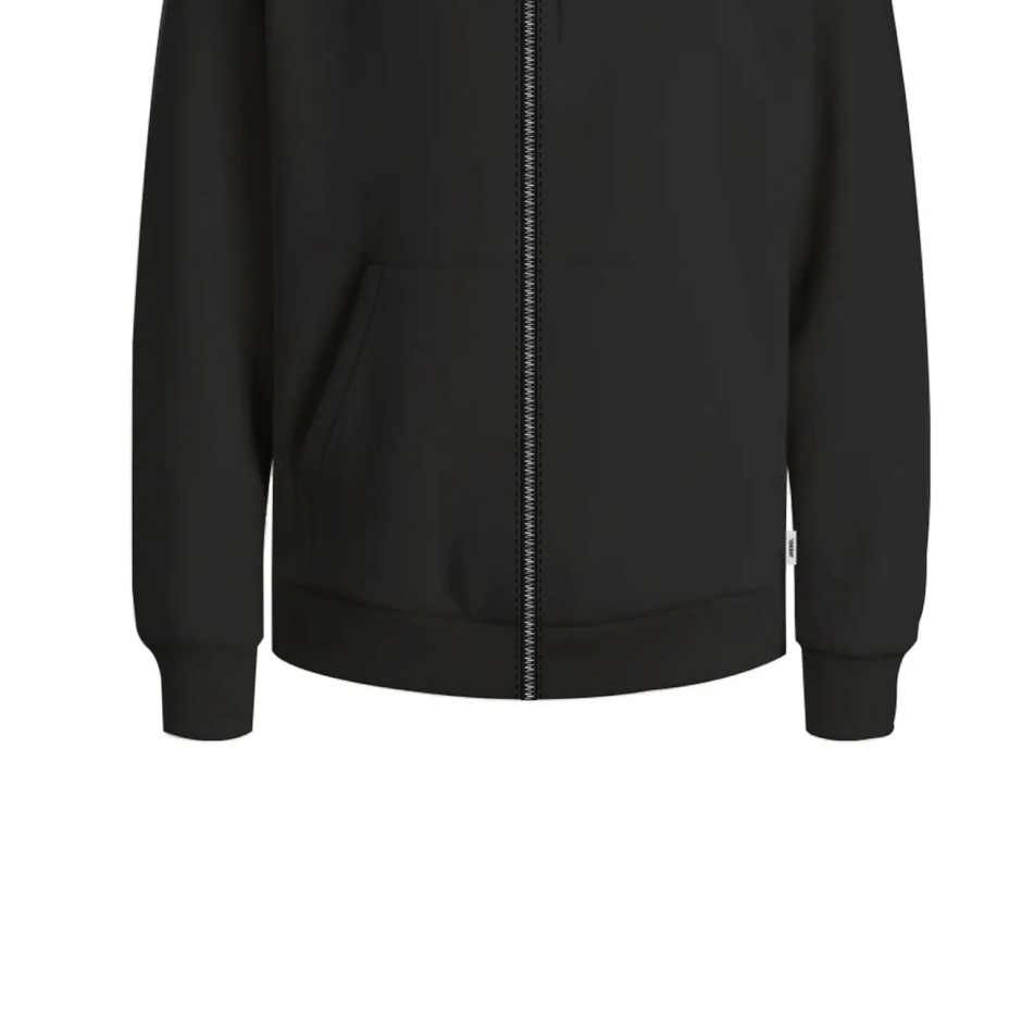 JJ REBEL JREBCREST SWEAT ZIP HOOD 12307284-BLACK Μαύρο