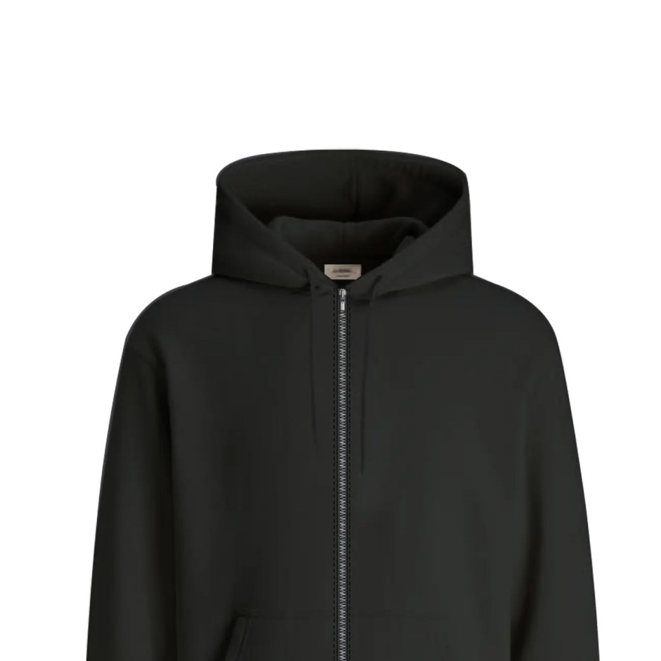 JJ REBEL JREBCREST SWEAT ZIP HOOD 12307284-ASPHALT Coal