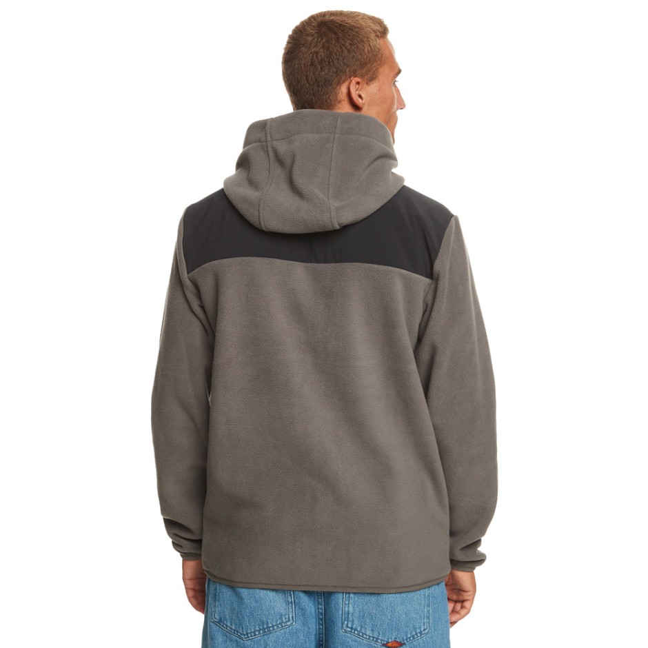 QUIKSILVER FZ POLAR HOOD EQYFT04825-KZM0 Coal