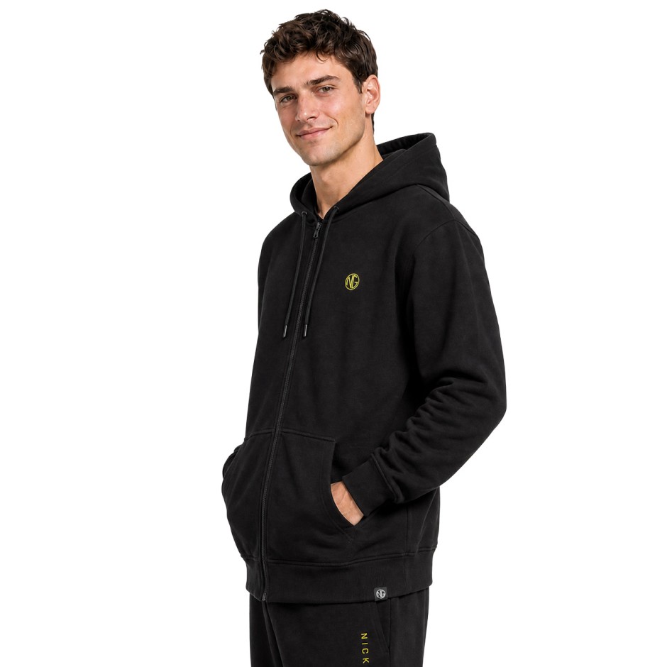 Men's Full-Zip Hoodie Black - Nick Galis 'The Gangster'
