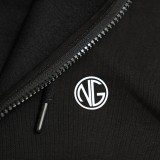 Men's Full-Zip Hoodie Black - Nick Galis 'NG'  Image 2