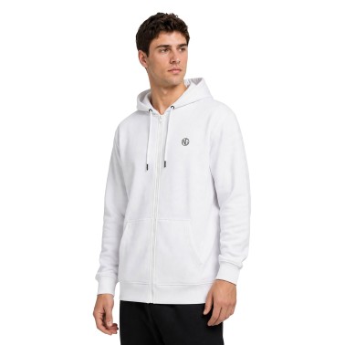 Men's Full-Zip Hoodie White - Nick Galis 'NG'
