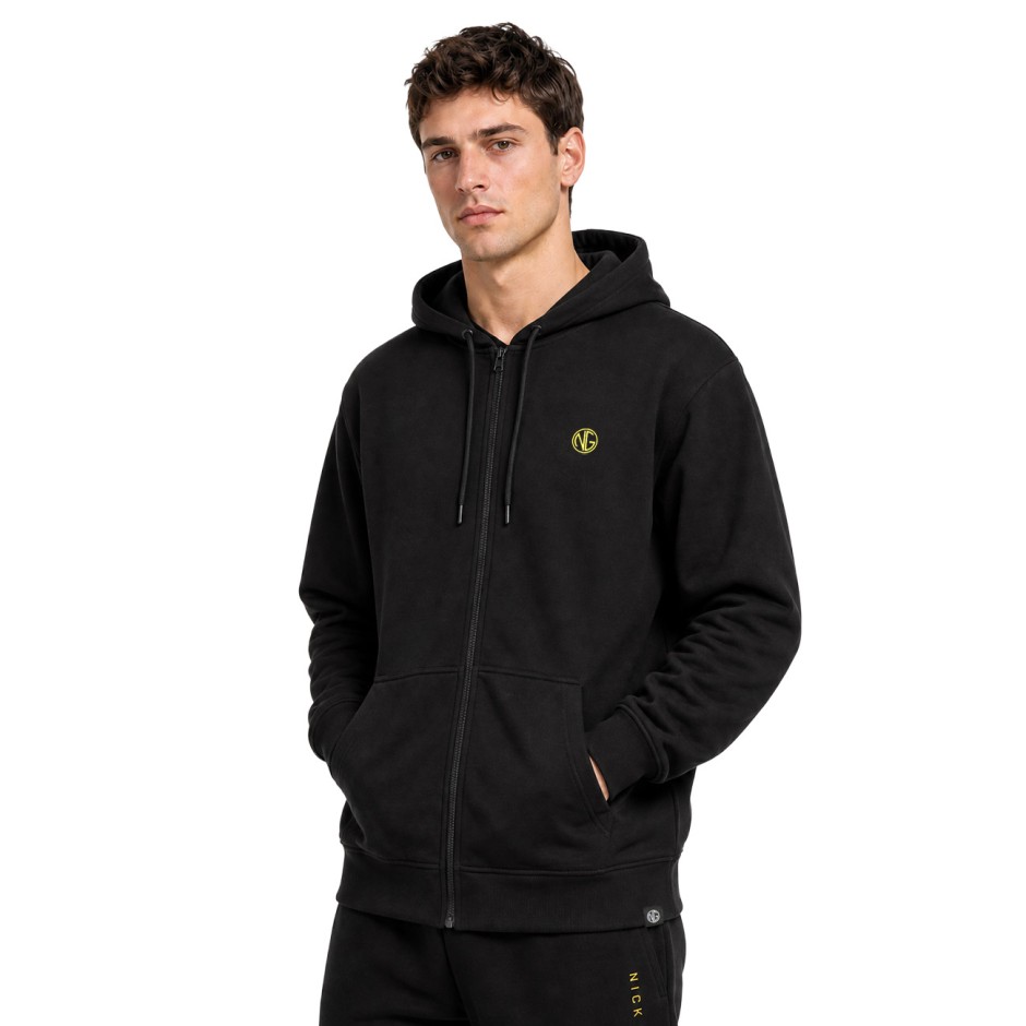 Men's Full-Zip Hoodie Black - Nick Galis 'The Gangster'
