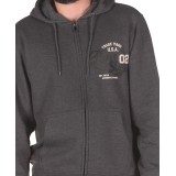 Russell Athletic TRADE MARK USA - ZIP THROUGH HOODY A0-027-2-098 Ανθρακί