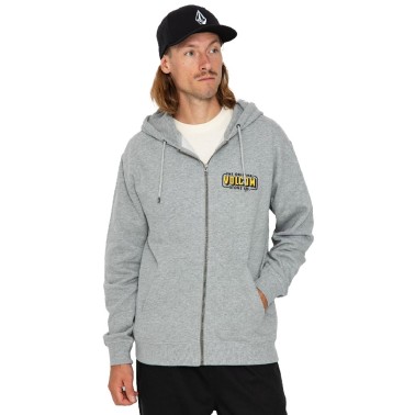Volcom Watanite Γκρί - Ανδρική Ζακέτα Με Κουκούλα