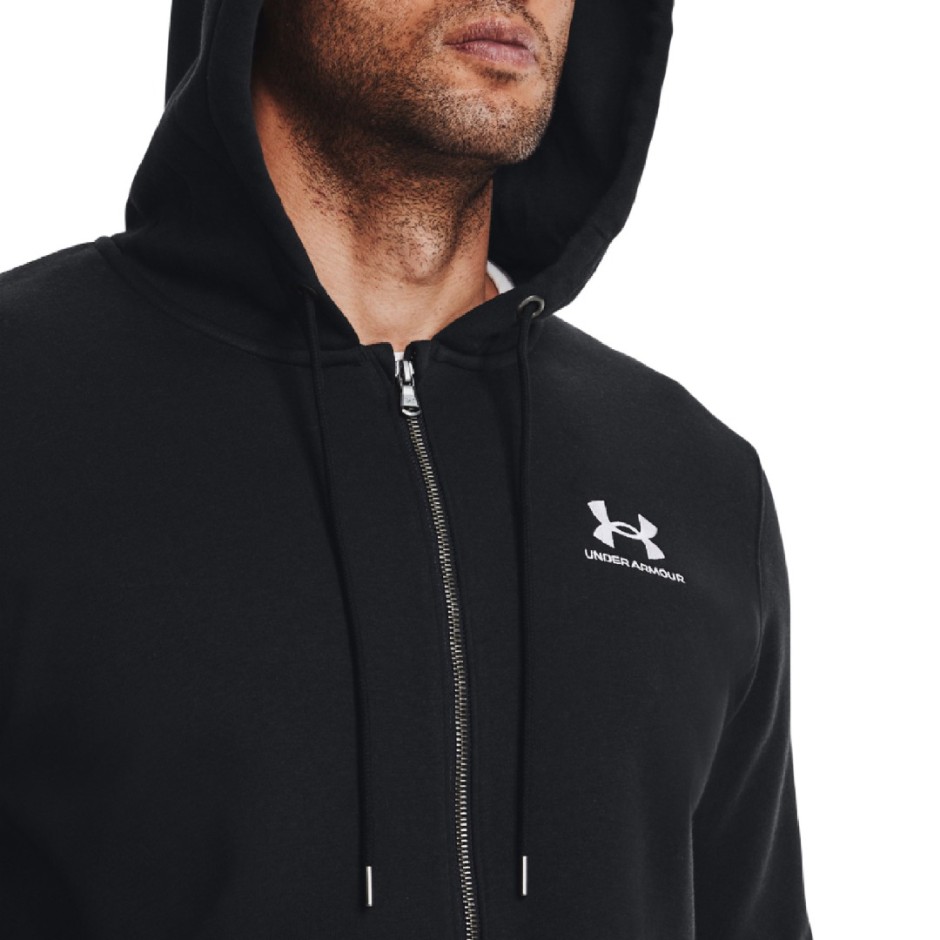 UNDER ARMOUR ESSENTIAL FLEECE FZ HOOD 1373881-001 Black