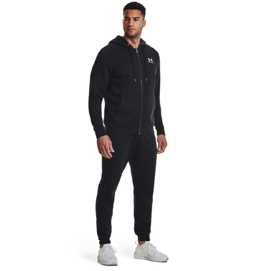 UNDER ARMOUR ESSENTIAL FLEECE FZ HOOD 1373881-001 Black