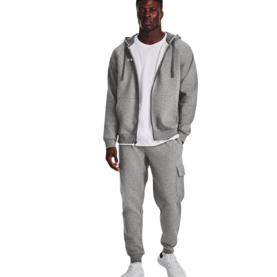 UNDER ARMOUR RIVAL FLEECE FZ HOODIE 1379767-025 Grey