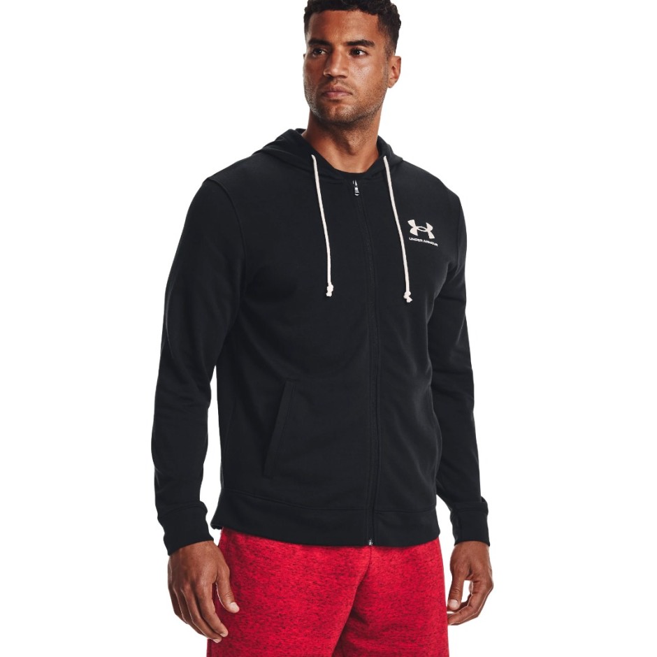 UNDER ARMOUR RIVAL TERRY LC FZ 1370409-001 Black