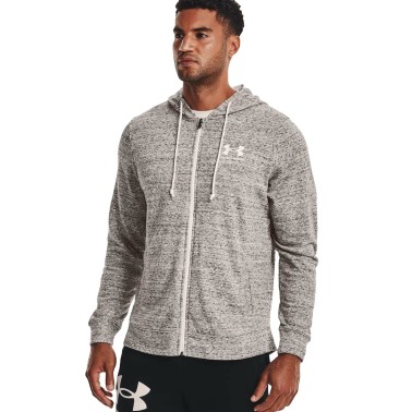 Under Armour Rival Terry Γκρι - Ανδρική Ζακέτα Με Κουκούλα