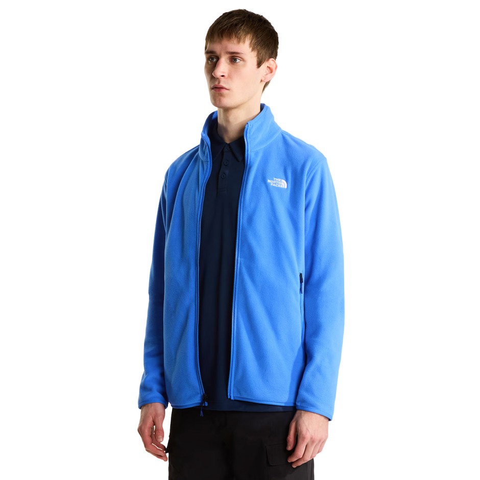 Men's Full-Zip Top Royal Blue - The North Face Glacier Fleece