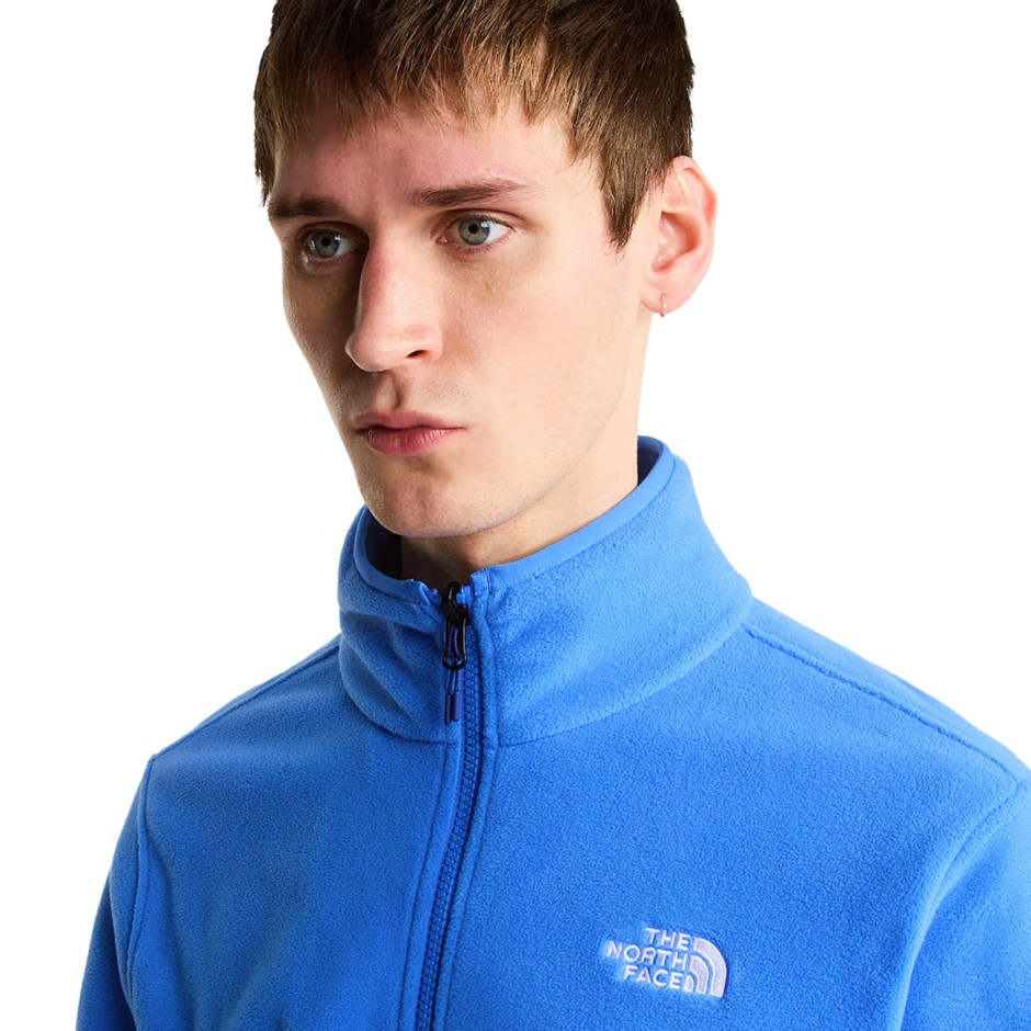 Men's Full-Zip Top Royal Blue - The North Face Glacier Fleece