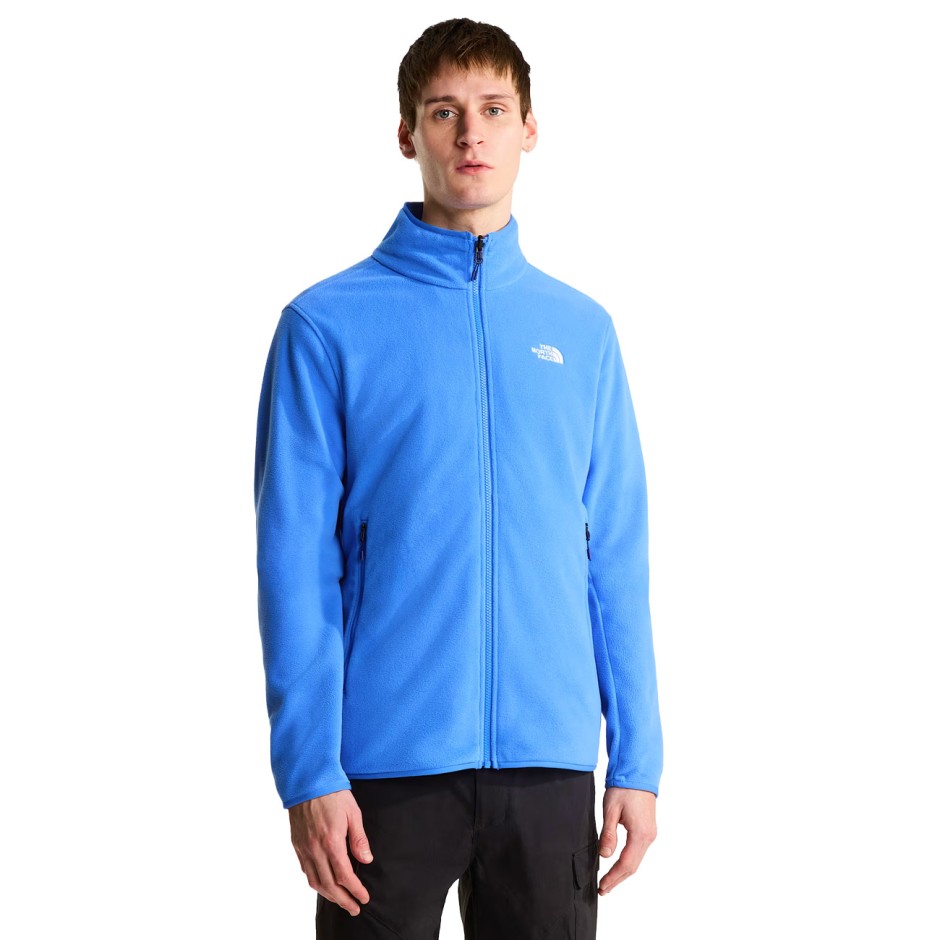 Men's Full-Zip Top Royal Blue - The North Face Glacier Fleece