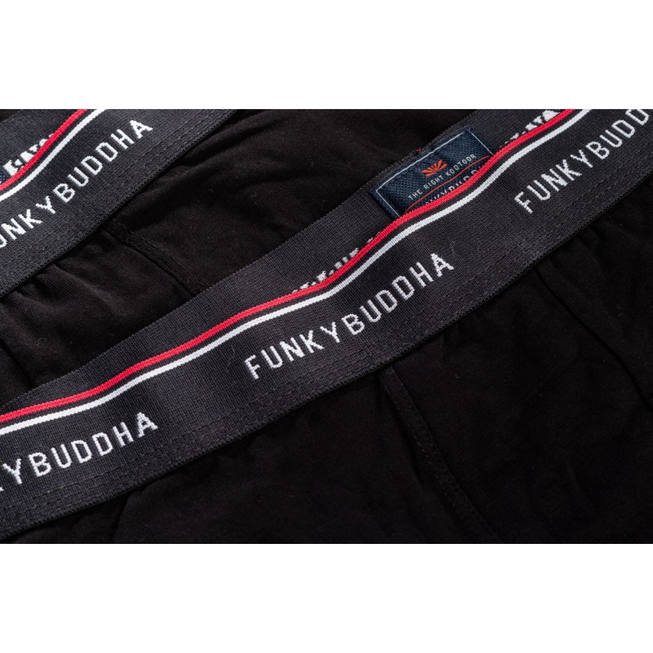 FUNKY BUDDHA UNDERWEAR SET 3 pack FBM062-10219-BLACK Black