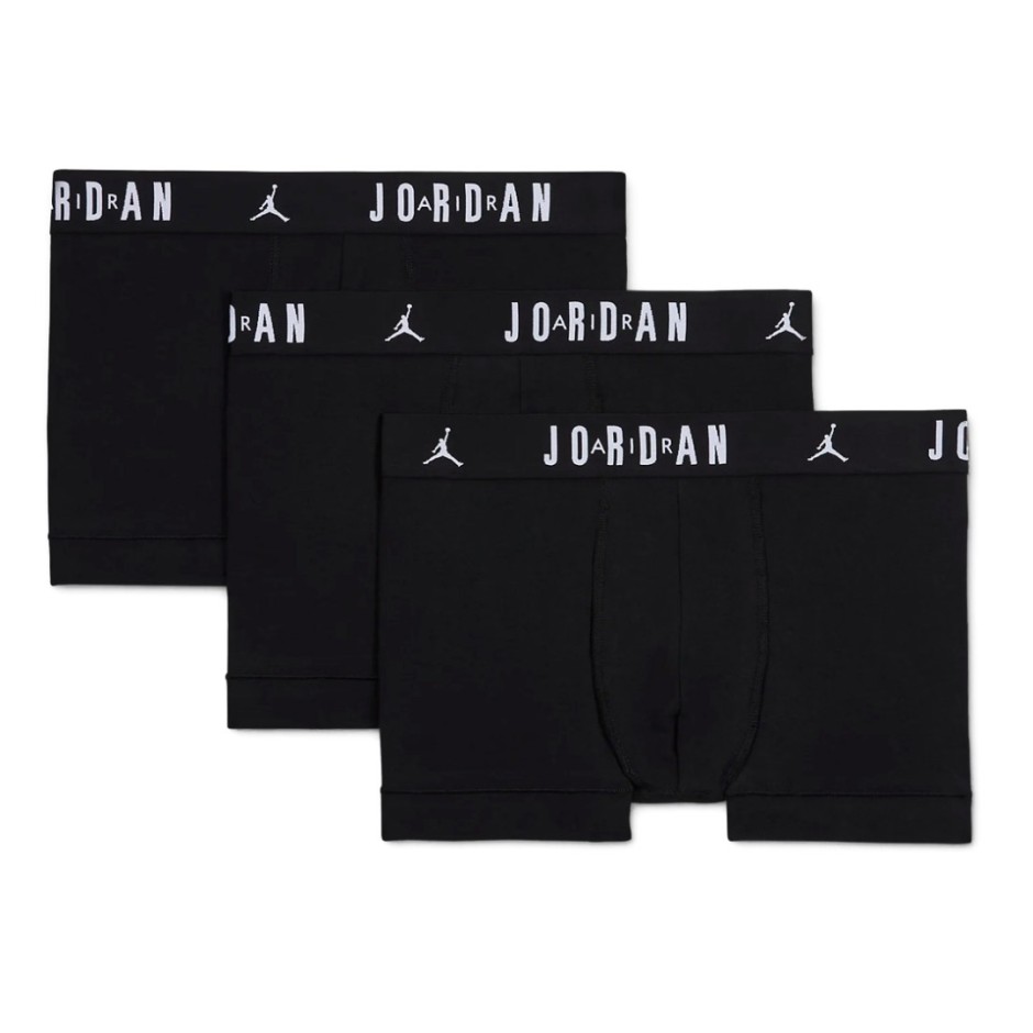 JORDAN MENS FLIGHT COTTON 3PK TRUNK JM0693-023 Black