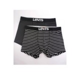 LEVI'S MEN VINTAGE STRIPE YD BOXER BRIEF 2P 37149-0212-JET BLACK Black