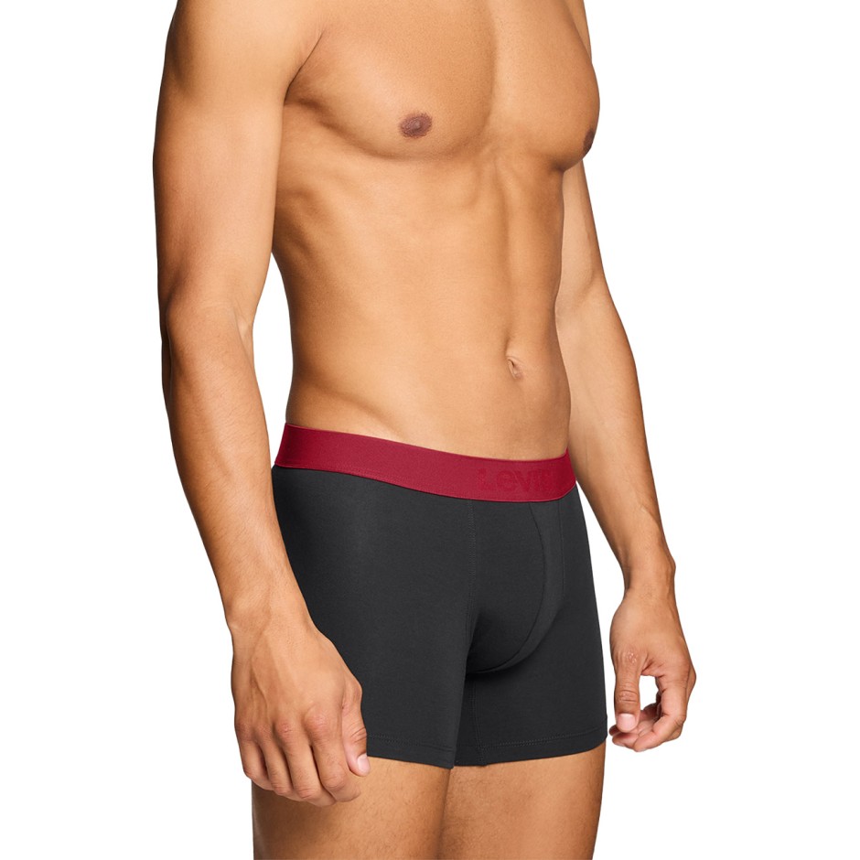 Men's Boxer Briefs Black - Levi's Men Twill 2Pack