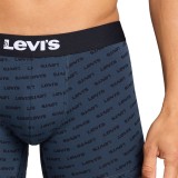Ανδρικά Εσώρουχα Μποξεράκια Μπλε - Levi's Men Logo All Over Print Boxer Brief 2Pack Εικόνα 3