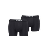 LEVI'S MEN SOLID BASIC BOXER 2P 37149-0189-JET BLACK Black Image 