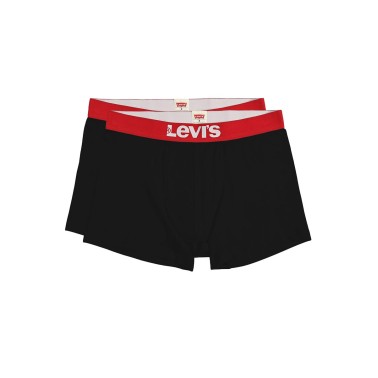 LEVI'S MEN SOLID BASIC BOXER 2P 37149-0811-BLACK Black