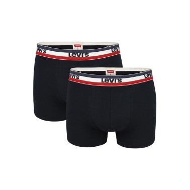 LEVI'S MEN SPRTSWR LOGO BOXER BRIEF 2P 37149-0804-BLACK Black