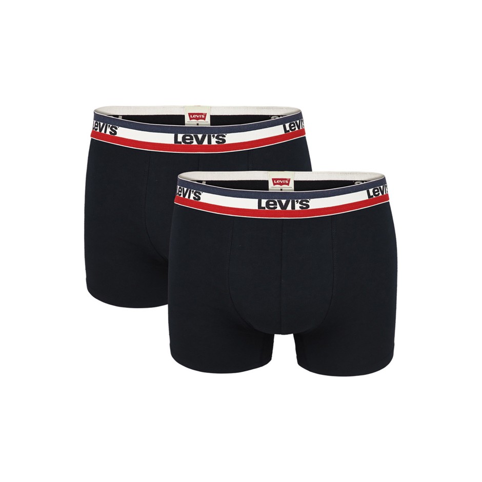 LEVI'S MEN SPRTSWR LOGO BOXER BRIEF 2P 37149-0804-BLACK Black