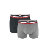LEVI'S MEN SPRTSWR LOGO BOXER BRIEF 2P 37149-0816-BLACK/GREY MELANGE Πολύχρωμο Εικόνα 