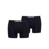 LEVI'S MEN SOLID BASIC BOXER 2P 37149-0824-BLACK Black Image 