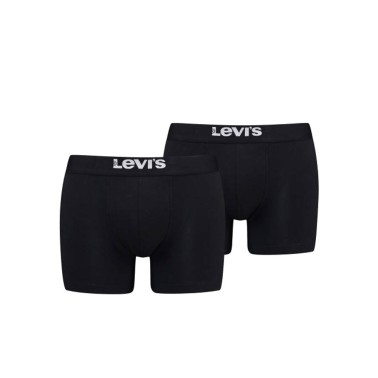 LEVI'S MEN SOLID BASIC BOXER 2P 37149-0824-BLACK Black