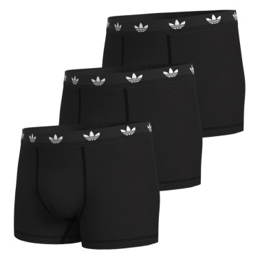 Ανδρικά Εσώρουχα Μποξεράκια Μαύρα - adidas Originals Comfort Flex Cotton Trunk 3 Pairs