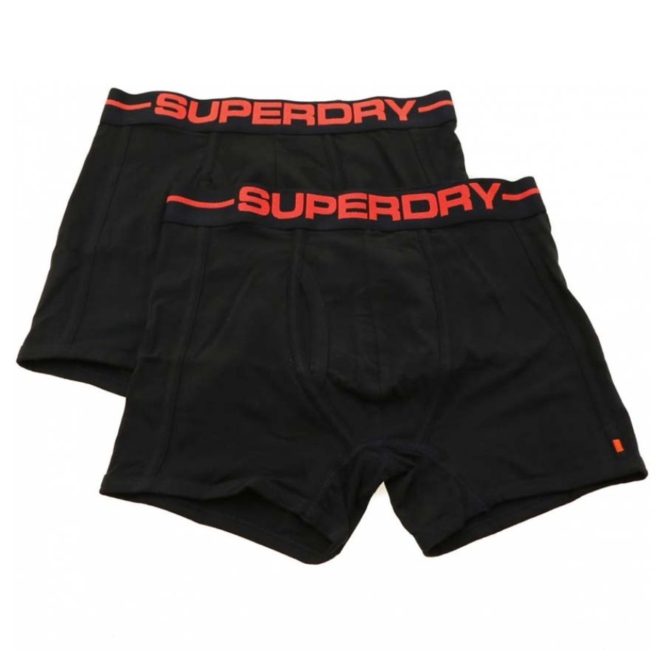 SUPERDRY SPORT BOXER DOUBLE PACK M31003NS-16A Μαύρο