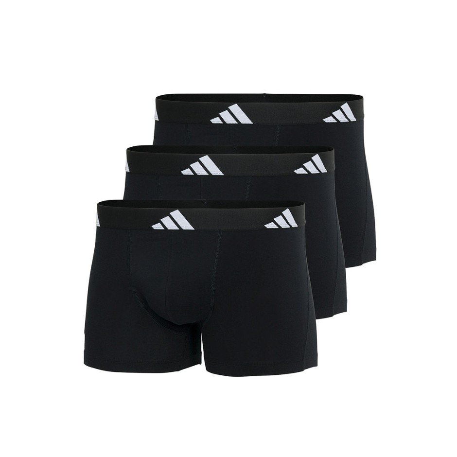 Ανδρικά Εσώρουχα Μποξεράκια Μαύρα - adidas Active Flex Cotton Boxer 3 Pack