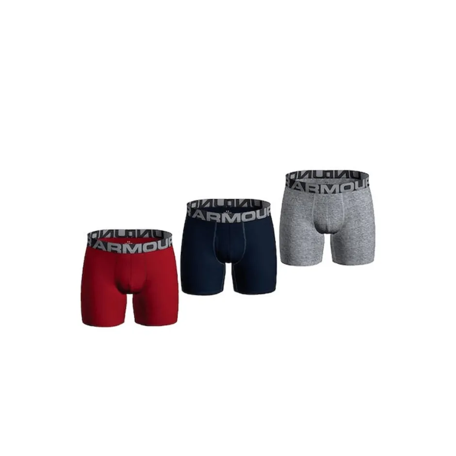 UNDER ARMOUR CHARGED COTTON 6IN 3PACK 1363617-600 Colorful