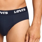 Ανδρικά Εσώρουχα Σλιπ Μπλε - Levi's Men Solid Basic Brief 2Pack Εικόνα 1