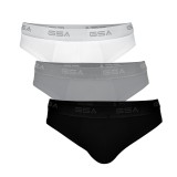 GSA Men's Brief 3Pack Γκρί - Ανδρικά Εσώρουχα Εικόνα 