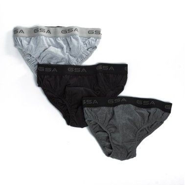 GSA MEN'S BRIEF 3PACK 17-1206-06 Coal