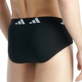 adidas ACTIVE FLEX COTTON BRIEF 3PK 4AM001-000 Black Image 0