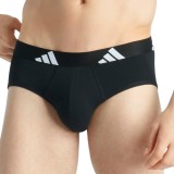 adidas ACTIVE FLEX COTTON BRIEF 3PK 4AM001-000 Black Image 