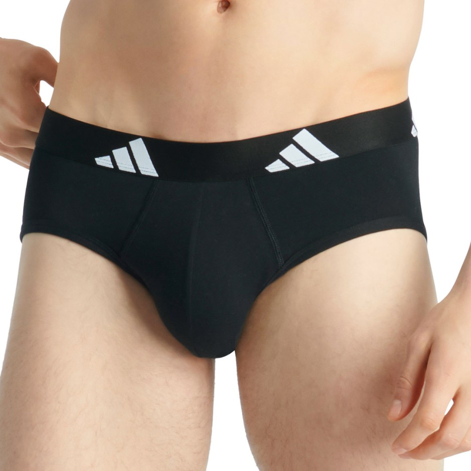 adidas ACTIVE FLEX COTTON BRIEF 3PK 4AM001-000 Black