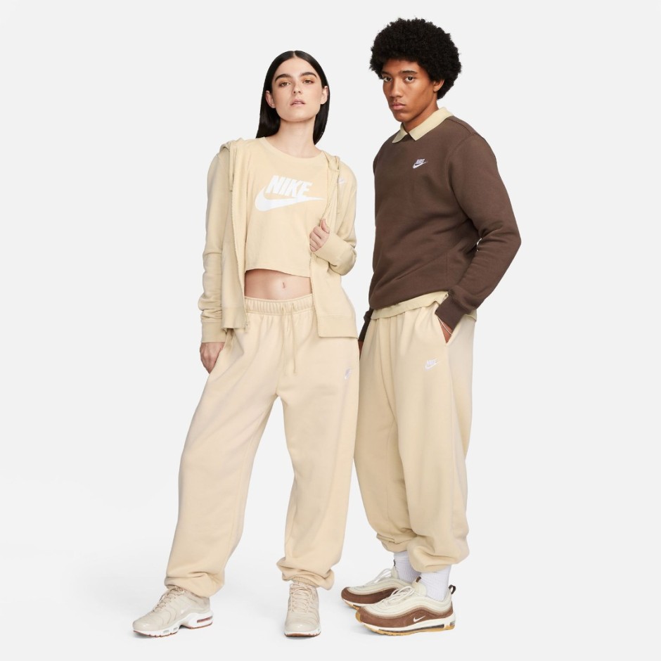 Nike Sportswear Club Fleece Μπέζ - Γυναικείο Παντελόνι Φόρμα 