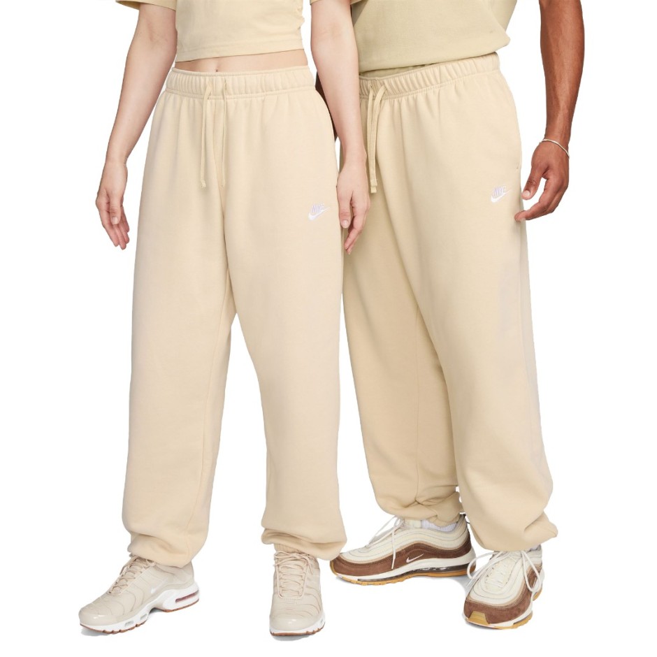 NIKE W NSW CLUB FLC MR OS PANT DQ5800-126 Μπέζ - Zakcret.gr