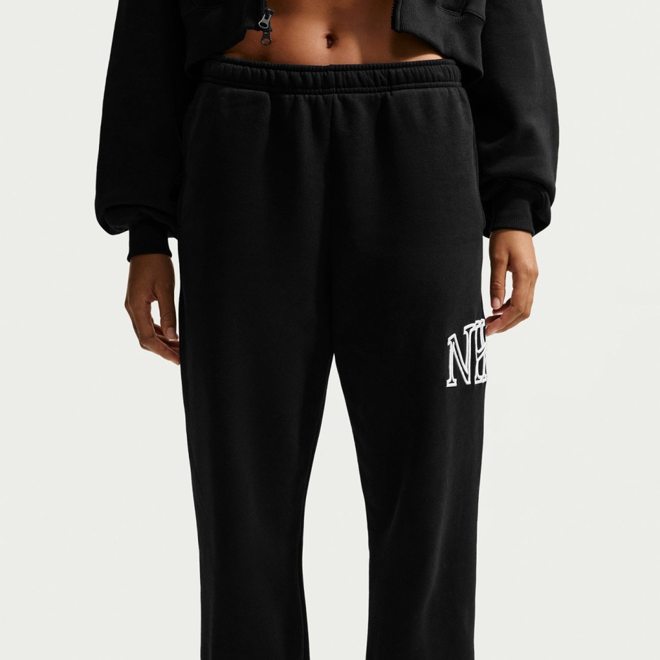 Γυναικεία Φόρμα Μαύρη - Nike Studio Fleece Medium Weight 'Graphic Pack'