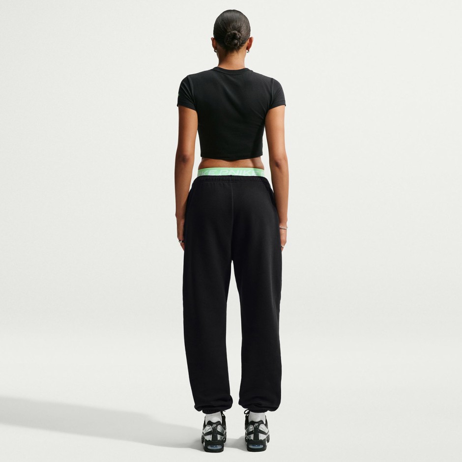 Women's Pants Black - Nike Studio Fleece Medium Weight