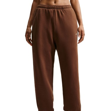 Women's Pants Brown - Nike Studio Fleece Medium Weight
