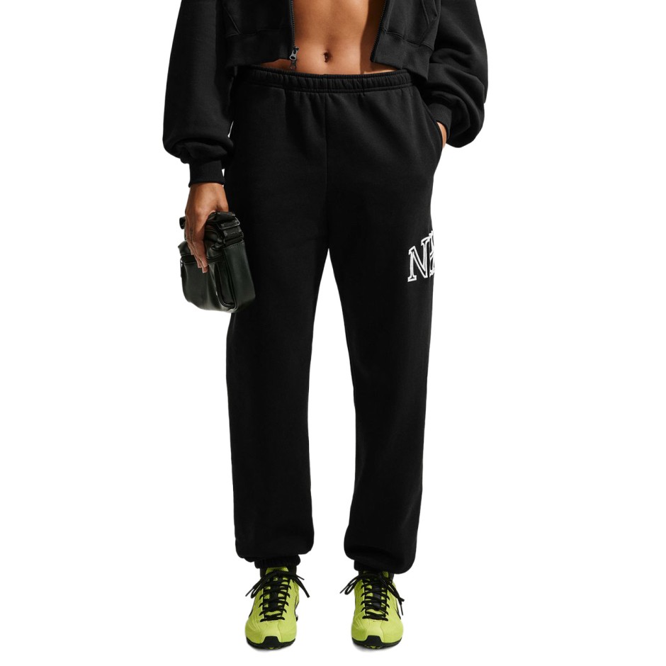 Γυναικεία Φόρμα Μαύρη - Nike Studio Fleece Medium Weight 'Graphic Pack'